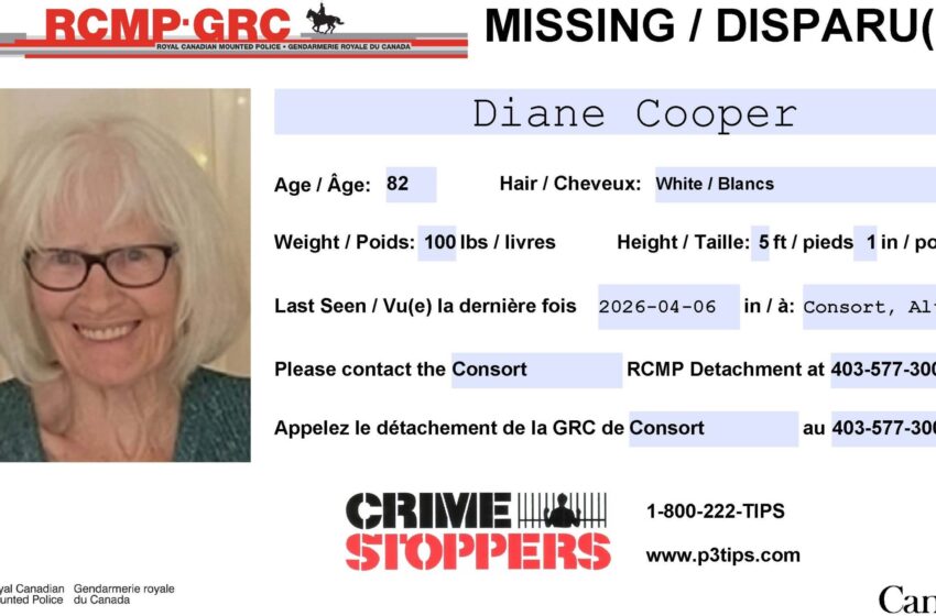 Help The Authorities Find Missing 82-Year-Old Diane Cooper
